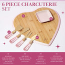 PARIS HILTON CHARCUTERIE BOARD AND SERVING SET PZP01-C003 - PINK - Like New