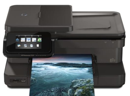 HP Photosmart 7525 E-All-in-One Printer 4.3" CZ046A#1H3 - Black Like New