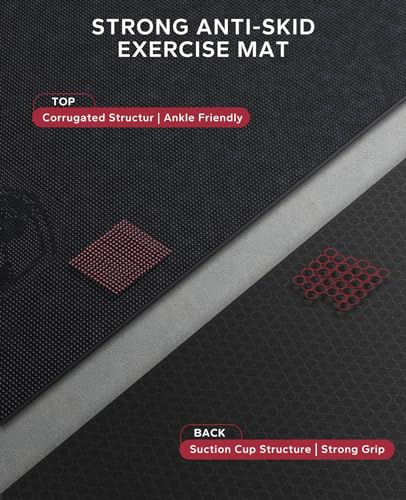 HAPBEAR EXTRA LARGE EXERCISE MAT - 6'X4'X8MM(1/3 INCH) HB-EM03 - BLACK - Like New