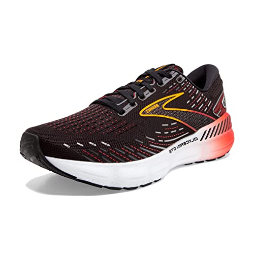 BROOKS MEN'S GLYCERIN GTS 20 RUNNING SHOE BLACK/BLACKENED PEARL/FIERY RED 10.5 - Like New