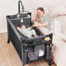 ANGELBLISS 5 IN 1 BABY BASSINET, BEDSIDE CRIB & PLAYPEN BS-01 - - Scratch & Dent