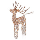 ALPINE CORPORATION 35" TALL OUTDOOR RATTAN REINDEER LAWN DECORATION - AUH164 - Like New