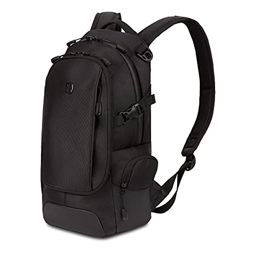 SWISSGEAR BACKPACK NARROW DAYPACK, 18-INCH - BLACK BALLISTIC - Like New