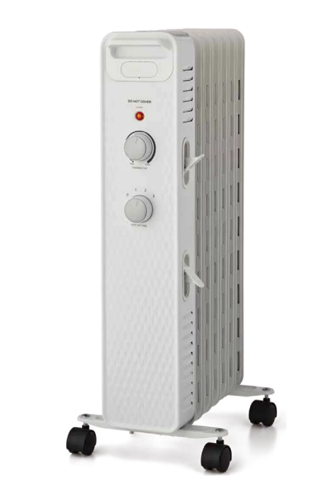 Pelonis 1500W Mechanical Oil-Filled 3-Setting Electric Radiant Heater - White Like New