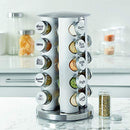 Kamenstein Revolving 20-Jar Countertop Rack Tower Organizer - Silver/Silver - Brand New