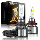 XWQHJW 9005 HB3 LED BULBS KIT HIGH/LOW BEAM XENON WHITE BRIGHT 2PACK - GRAY/RED - Like New