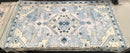 KATHY IRELAND HOME FLANNEL PLUSH AREA RUG 36X60 3FT X 5FT - BLUE/WHITE/BEIGE - Brand New