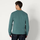 AMAZON ESSENTIALS MEN'S RELAXED-FIT LONG SLEEVE HENLEY SIZE: LARGE -SLATE GREEN - Brand New