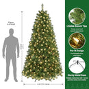 SHARECONN 7.5FT PRELIT ARTIFICIAL HINGED CHRISTMAS TREE LIGHTS 350 WARM WHITE - Like New