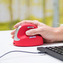 R-GO HE SPORT VERTICAL ERGONOMIC MOUSE WIRELESS BLUETOOTH RED - Like New