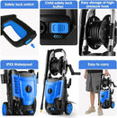 COMMOWNER PRESSURE CLEANER HIGH POWER CLEANER WITH 33FT HOSE REEL - BLUE/BLACK - Brand New