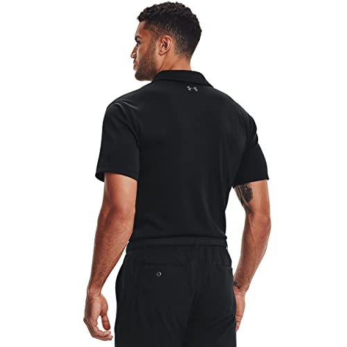 UNDER ARMOUR MEN'S TECH GOLF POLO - BLACK/GRAPHITE/GRAPHITE - SIZE XL - Brand New