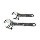 CRESCENT METRIC AND SAE WIDE JAW ADJUSTABLE WRENCH SET ASSORTED 2PC - BLACK - Brand New