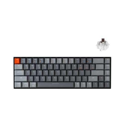 KEYCHRON K6 MECHANICAL KEYBOARD 65 WIRELESS GAMING KEYBOARD BROWN SWITCH - Like New