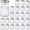 Betrome 10oz Mason Jars 24Pack 300ml Glass Canning Jars Regular Mouth Lids CLEAR Like New