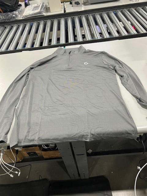 JUMGEAR-LIFE QUARTER ZIPPER PULLOVER SWEAT SHIRT - SIZE: MEN L - LIGHT GRAY - Like New