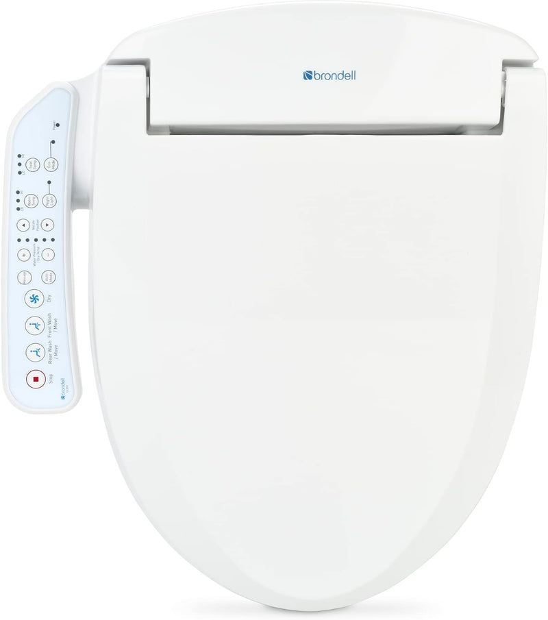 Brondell CL510-RW Swash Electric Bidet Toilet Heated Seat - Light Blue Side Arm Like New