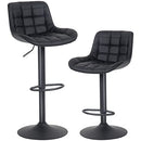 YOUTASTE Bar Stool Set of 2 PU Leather Upholstered Counter Height Barstools - Brand New