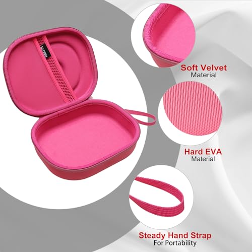 L LTGEM LTGEM EVA HARD CASE INDIA WIRELESS HEADPHONE ROSE RED - Like New