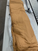 KATHY IRELAND 3 PIECE PREMIUM WAFFLE DOWN ALTERNATIVE COMFORTER SET QUEEN BROWN - Like New