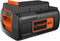 BLACK+DECKER 40V MAX 2.0Ah Lithium Battery, Charger Not Included - Black, Orange Like New