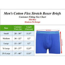 BLU ROCK MEN'S COTTON FLEX STRETCH BOXER BRIEFS,3 PACK, SIZE XL - BLACK - Like New