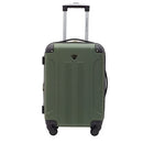 TRAVELERS CLUB CHICAGO HARDSIDE EXPANDABLE SPINNER LUGGAGE 22" CARRY-ON - GREEN - Like New