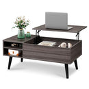 WLIVE Lift Top Coffee Table with Hidden Storage adjustable shelf - Grey - Brand New