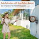 R RUVUP RETRACTABLE GARDEN HOSE REEL 5/8X 100FT W MOUNT 810 - DARK GRAY - Like New