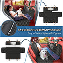 CHUMAJOR 6-IN-1 DOG CAR SEAT COVER 60/40 SPLIT 100% WATERPROOF GD093 - BLACK - Like New