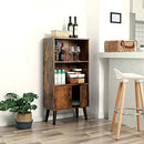 VASAGLE Rustic 3 Tier Storage Shelf, Mid Century Modern Style, Brown LBC09BX - Brand New