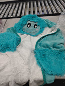 ZWVKLN WEARABLE HOODED ANIMAL BLANKET ADULTS BLANKET HOODIE - TEAL - Like New
