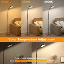 LANONANY LED FLOOR LAMP HEIGHT ADJUSTABLE LIVING ROOM - BLACK - Scratch & Dent