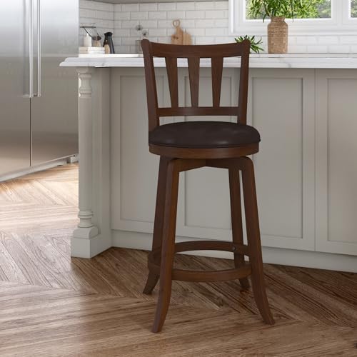 HILLSDALE PRESQUE ISLE SWIVEL STOOL, COUNTER HEIGHT - CHERRY - Like New