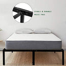 HAAGEEP Black Twin Metal Bed Frame No Boxspring 14 Inch Bed Frames Storage - Brand New