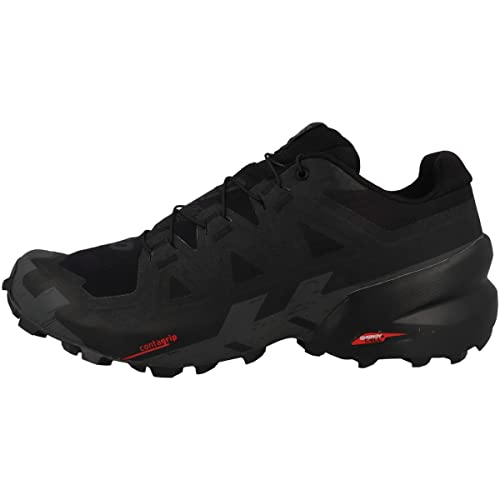 Salomon Speedcross 6 Forces Trail Running Shoes - Black/Black/Phantom - 11.5 - Like New