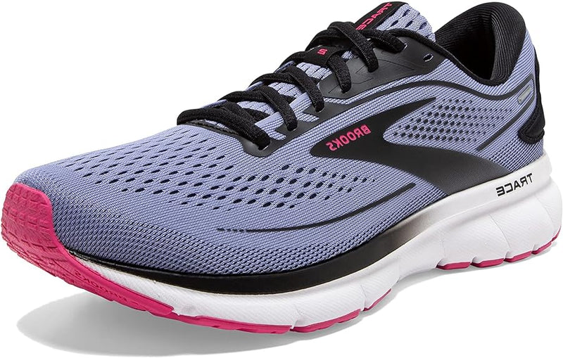 BROOKS WOMEN’S TRACE 2 RUNNING SHOE - PURPLE IMPRESSION/BLACK/PINK - SIZE 7.5 - Like New