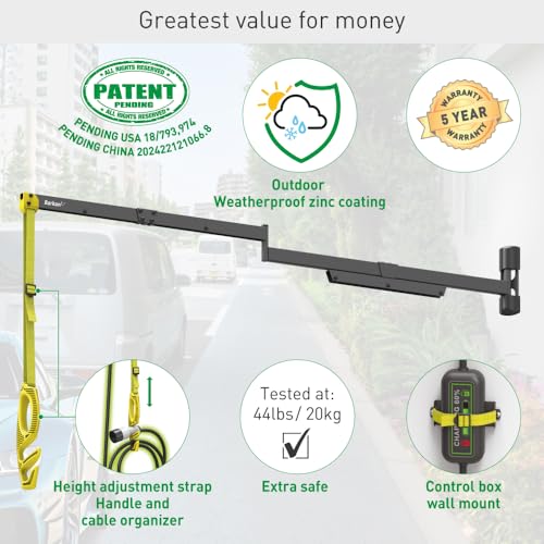 Balkan Barqan 63" Wall Mount Retractor Arm Protective Cable WP-YA-25-13 - Like New