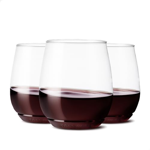 TOSSWARE POP 14OZ VINO, RECYCLABLE UNBREAKABLE PLASTIC WINE GLASSES, 48 COUNT - Brand New
