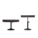 MIKASA RUSTIC SET OF 2 ADJUSTABLE SERVING PLATTER CAKE STANDS - MANGO WOOD/IRON - Like New