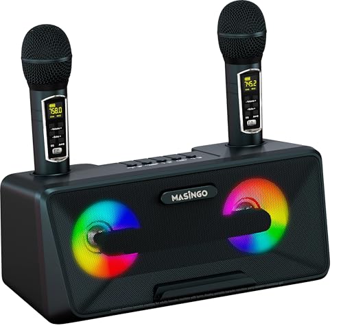 MASINGO Karaoke Machine for Adults and Kids PRESTECH2 - Black - Like New