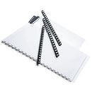 OFFICE DEPOT BRAND 3/8 IN BINDING COMBS, 55-SHEET CAPACITY, BLACK, PACK OF 25 - Brand New