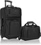 U.S. Traveler Carry-on Luggage Lightweight Softside Suitcase SET US5600K - BLACK - Brand New