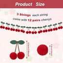 Jexine 3 Pieces Cherry Garland Decor Summer Cherries Party Decoration BW009 - Brand New