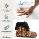 DEARFOAMS FUZZY FOAM BLOUSE BETH BEDROOM BOOTIE LEOPARD - 7 - 8 - Like New
