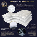 Royal Therapy Weighted Blanket - 80 30lbs, Aquamarine (Use on Queen/King Bed) - Brand New