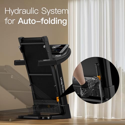 UMAY FITNESS HOME FOLDING INCLINE TREADMILL WITH PULSE SENSORS - BLACK - Like New