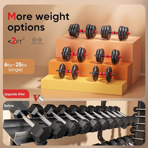 UNNMIIY ADJUSTABLE DUMBBELLS, 10/20/30/45/70/90LBS FREE WEIGHT SET - Like New
