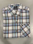 BLACK HORSE MEN'S S/S WOVEN PLAID SHIRT - MENS SMALL - MULTICOLOR WOVEN PLAID - Brand New