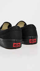 VANS MEN'S VANS CLASSIC SLIP-ON SKATE SHOES - SIZE: MEN 9.5 WOMEN 11 - BLACK - Like New